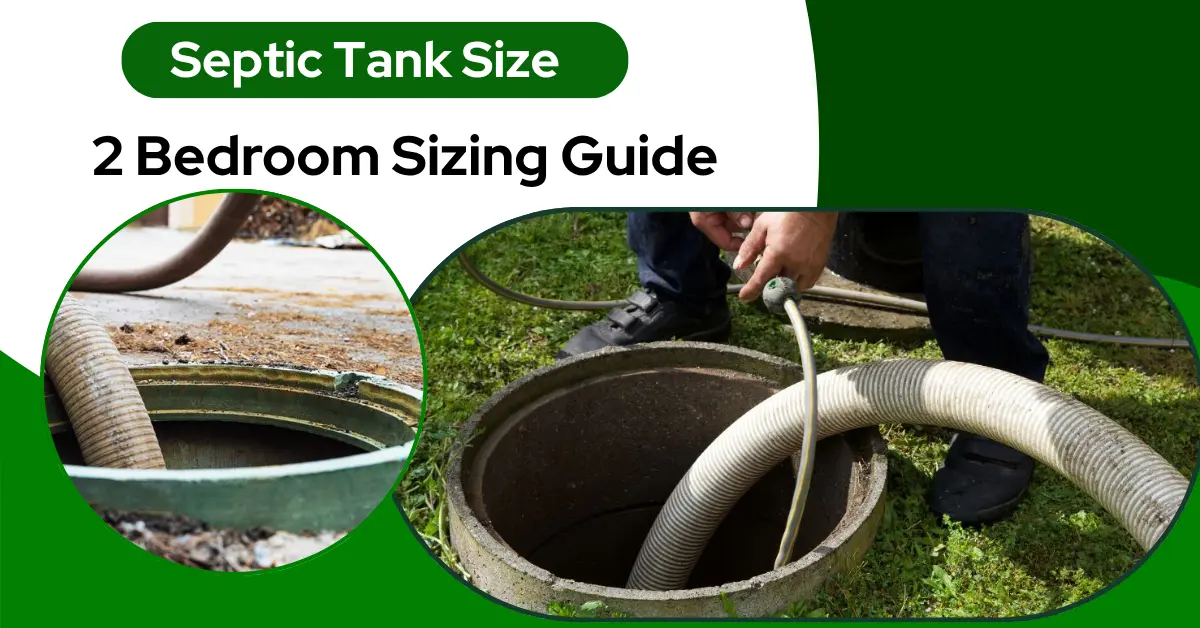 septic tank size for 2 bedroom house